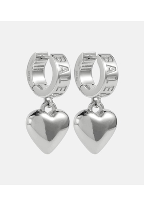 Balenciaga Logo sterling silver hoop earrings