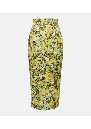 Emilia Wickstead Lorelei floral twill pencil skirt