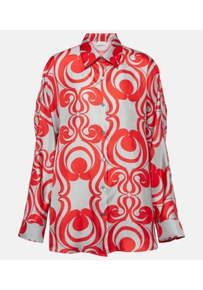 Dries Van Noten Printed silk twill shirt