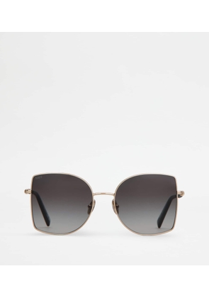 Tod's - Sunglasses with Temples in Leather, GOLD,  - Sunglasses