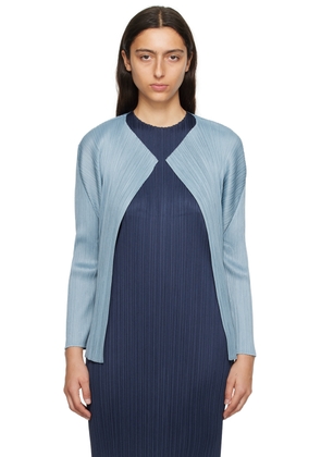 PLEATS PLEASE ISSEY MIYAKE Blue Monthly Colors August Cardigan