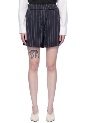 Elleme Navy Striped Shorts