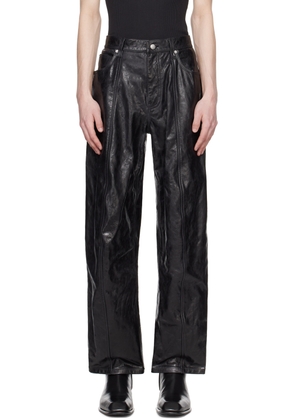 Alexander Wang Black Paneled Leather Pants