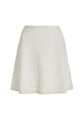 Aje - Freya Crystal and Pearl-Embellished Mini Skirt - Ivory - AU 4 - Moda Operandi