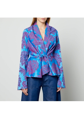 Marques Almeida Draped Fitted Brocade Jacket - UK 8