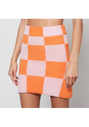 Stine Goya Andria Checkerboard Jacquard-Knit Mini Skirt - XS