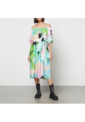 Stine Goya Kian Belted Gauze Midi Dress - XXS