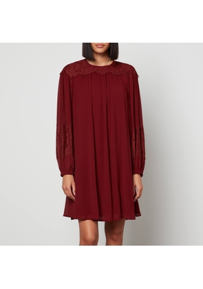 See By Chloé Georgette and Lace Mini Dress - EU 34/UK 6
