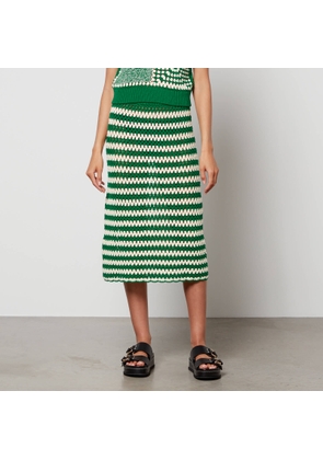 Baum Und Pferdgarten Women's Ciel Knitted Skirt - Cream/Green - S