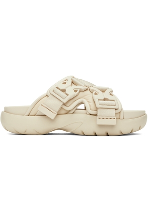Bottega Veneta Off-White Snap Slide Sandals