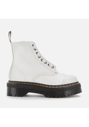 Dr. Martens Women's Sinclair Leather Zip Front Boots - White - UK 3