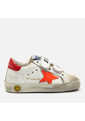 Golden Goose Toddlers' Old School Leather Trainers - White/Ice/Orange Fluo/Cherry Red - UK 7 Toddler