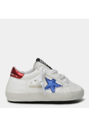 Golden Goose Babies' Star Nappa Trainers - White/Blue/Red - UK 0.5 Infant