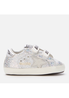 Golden Goose Babys' Iridescent Leather Nappa Stripes Laminated Heel Trainers - Silver/Ice/White - UK 0 Baby