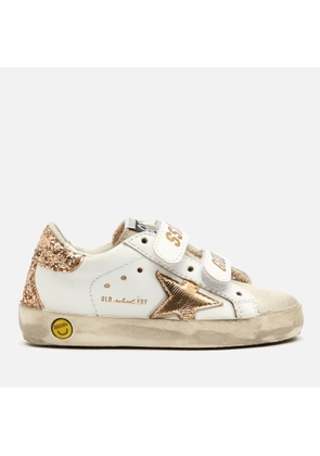 Golden Goose Toddlers' Suede Toe and Leather Old School Trainers - White/Ice/Gold - UK 6 Toddler