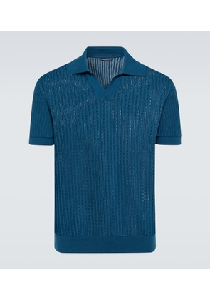 Frescobol Carioca Rino ribbed-knit cotton polo shirt