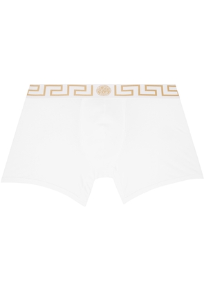 Versace Underwear: Gray Greca Border Boxers