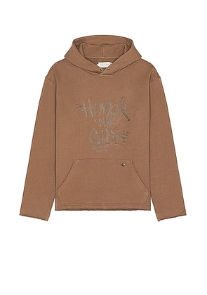 Honor The Gift Script Hoodie in Light Brown - Brown. Size XL/1X (also in ).