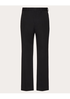 Valentino WOOL GRISAILLE TROUSERS Man BLACK 46