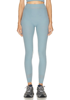 Wolford Net Lines Legging in Sky - Blue. Size S (also in L, M).