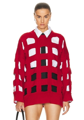 Valentino Cut Out Sweater in Rosso - Red. Size M (also in ).