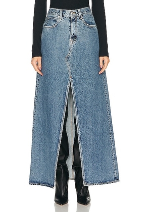SLVRLAKE Dallas Maxi Skirt in Hard Times - Blue. Size 26 (also in 24, 25, 28).