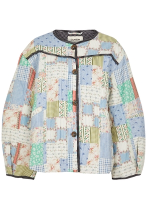 Damson Madder Markey Quilted Patchwork Cotton Jacket - Multicoloured - 8 (UK8 / S)