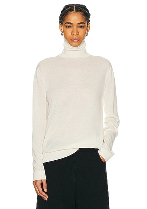 The Row Fulton Turtleneck in IVORY - Ivory. Size L (also in XS).