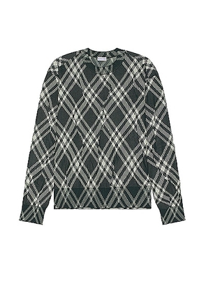 Burberry Sweater in Ivy Check - Green. Size L (also in M).