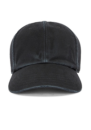 Saint Laurent Washed Denim Cap in Black - Black. Size 57 (also in ).