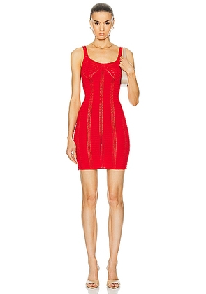 SABLYN Elm Fitted Knit Dress in Scarlet - Red. Size L (also in M, S, XS).