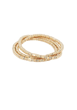 Roxanne Assoulin The Corduroy Bunch Set Of 3 Bracelets in Shiny Gold - Metallic Gold. Size all.