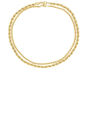 Roxanne Assoulin On The Ropes Necklace Duo in Shiny Gold - Metallic Gold. Size all.