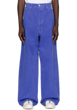 B1ARCHIVE Blue Wide Leg 5 Pocket Jeans