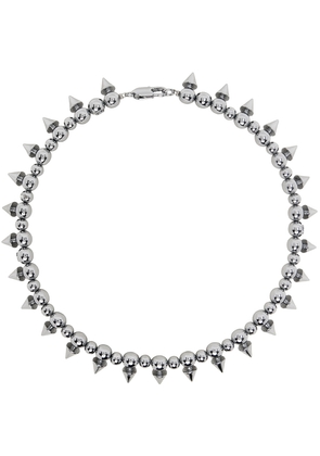 MISBHV Silver Ball Chain Spike Necklace