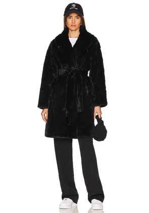 Apparis Bree Faux Fur Coat in Black. Size L, M, S, XS, XXL.