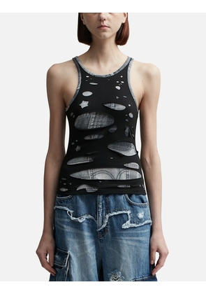Taty Laser Cut-out Sleeveless Top