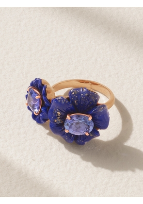 Irene Neuwirth - Tropical One Of A Kind 18-karat Rose Gold, Lapis Lazuli And Tanzanite Ring - 7