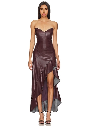Amanda Uprichard Symone Dress in Wine. Size M, S, XL, XS.