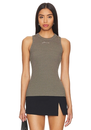 Ganni Sleeveless Top in Brown. Size M, S, XS.