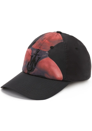 JW Anderson Anchor-embroidery photograph-print cap - Black