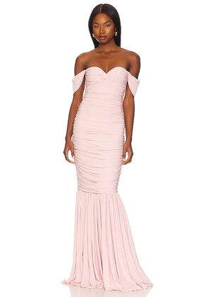 Norma Kamali Walter Gown in Blush. Size XL.