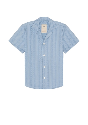 OAS Ancora Cuba Terry Shirt in Blue. Size S.