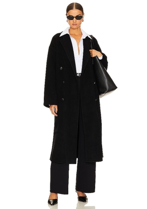 Rag & Bone Thea Italian Wool Coat in Black. Size L, XL.