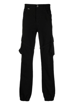 FLÂNEUR straight-leg cotton trousers - Black
