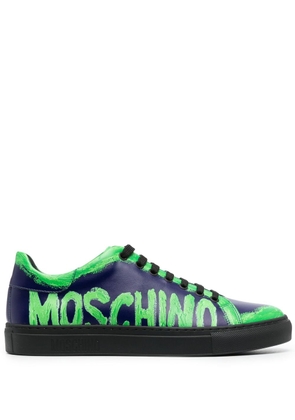 Moschino logo-print low-top sneakers - Blue