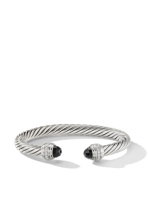 David Yurman sterling silver Cable Classics onyx and diamond bracelet