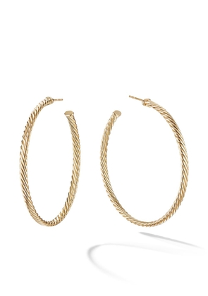 David Yurman 18kt yellow gold Cablespira hoop earrings