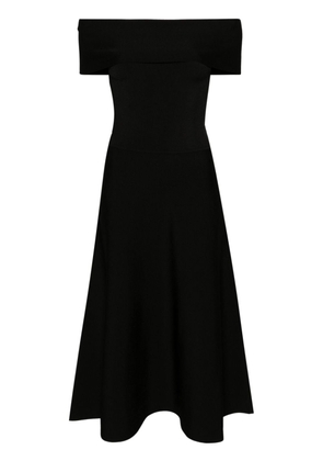 Fabiana Filippi boat-neck knitted midi dress - Black