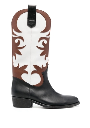 Via Roma 15 western-style leather boots - Black